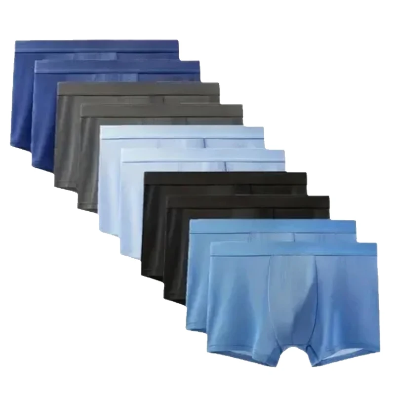 

10 шт. мужские трусы крутые гладкие удобные дышащие мужские боксеры из ледяного шелка спортивные повседневные мужские брюки для фитнеса