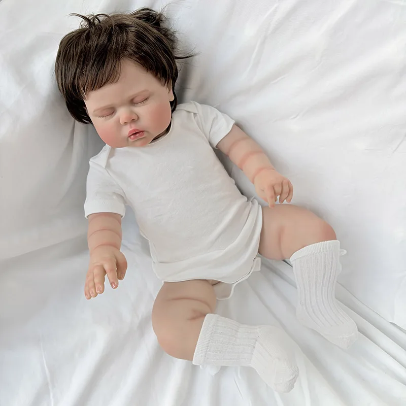 Pickle 60CM Reborn Toddler Baby Dolls Soft Touch Lifelike Baby Doll with Rooted Hair Hand Detailed Painting Skin Muñecas Reborn
