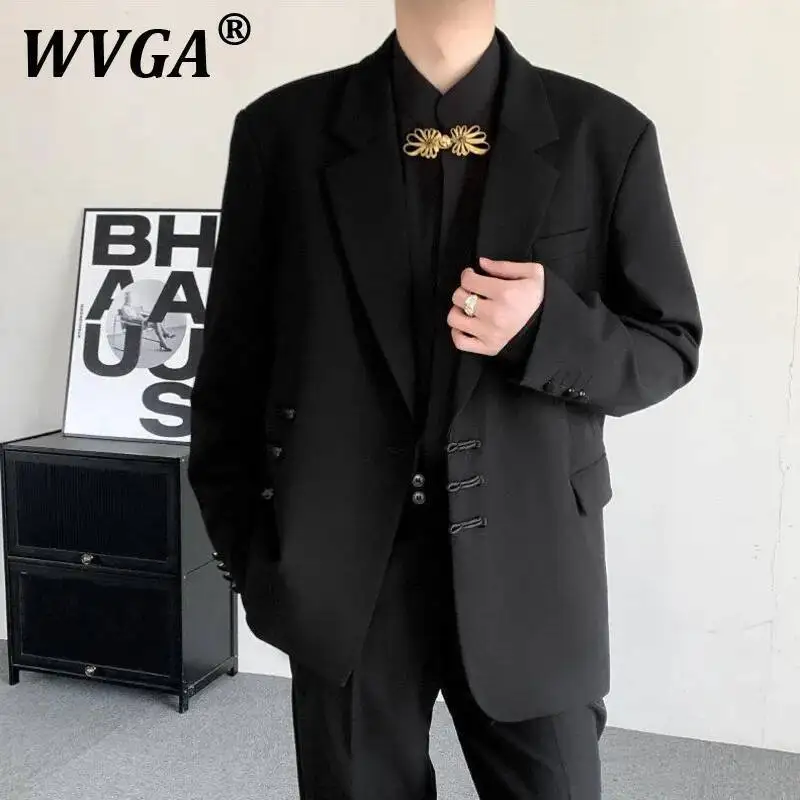 

WVGA весна осень новый мужской костюм-пальто большого размера Tide High Street модный дизайн нишевый шикарный повседневный пиджак с воротником-стойкой Ins W7233