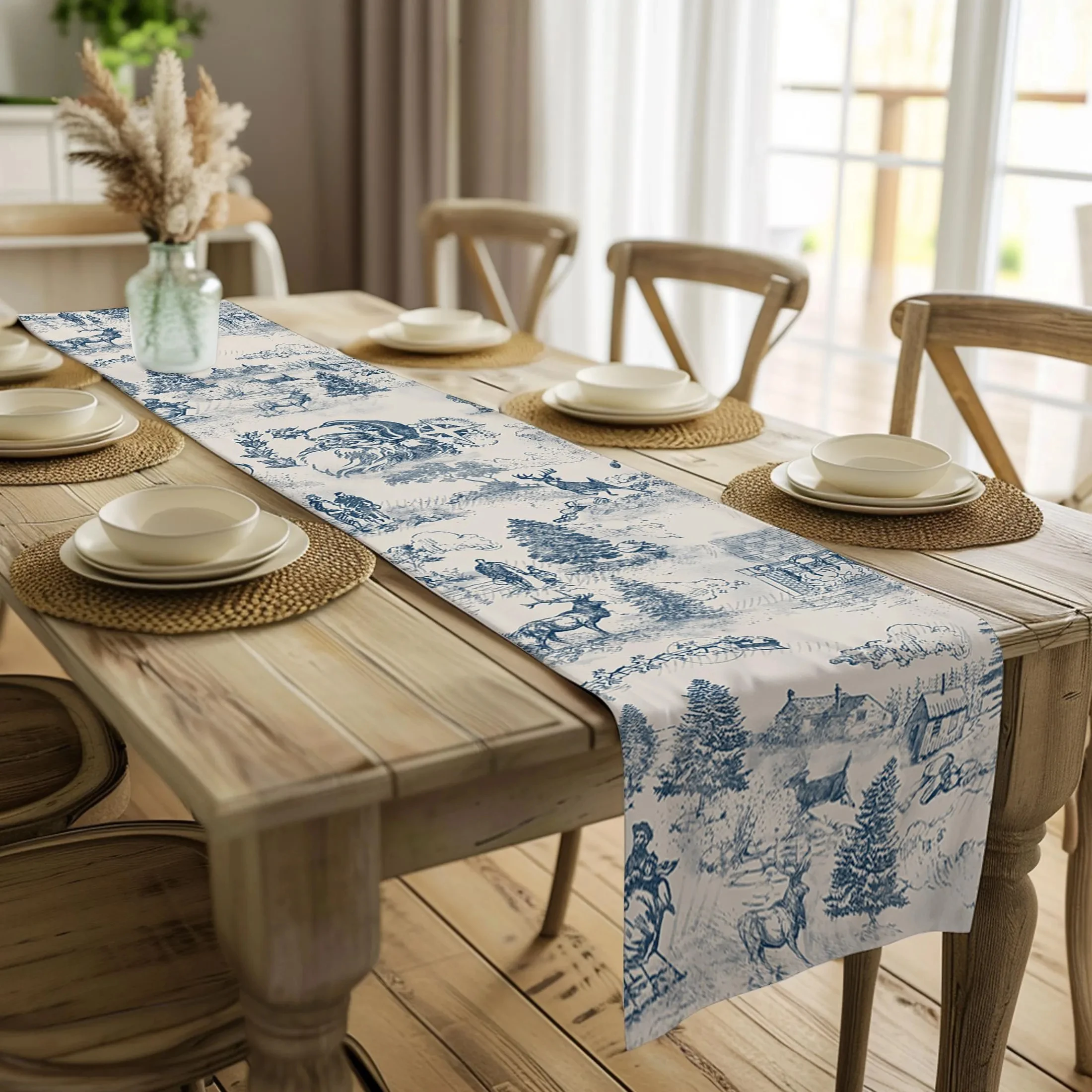 

Christmas tablecloth,table flag fabric,Santa Claus decoration tablecloth,Christmas day decoration,winter linen luxury aesthetics