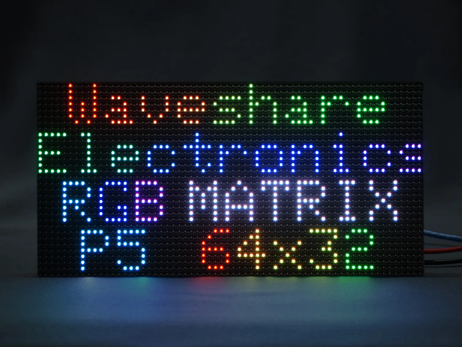 

RGB-Matrix-P5-64x32,RGB Full-Color LED Matrix Panel,5mm Pitch,64×32 Pixels,Adjustable Brightness,Supports Pi/Pico/Arduino/ESP32