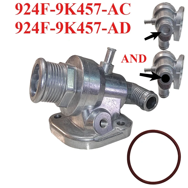

924F-9K457-AC 924F-9K457-AD For FORD TRANSIT Aluminum Engine Coolant Thermostat Housing Cover Assembly 924F9K457AC 924F9K457AD
