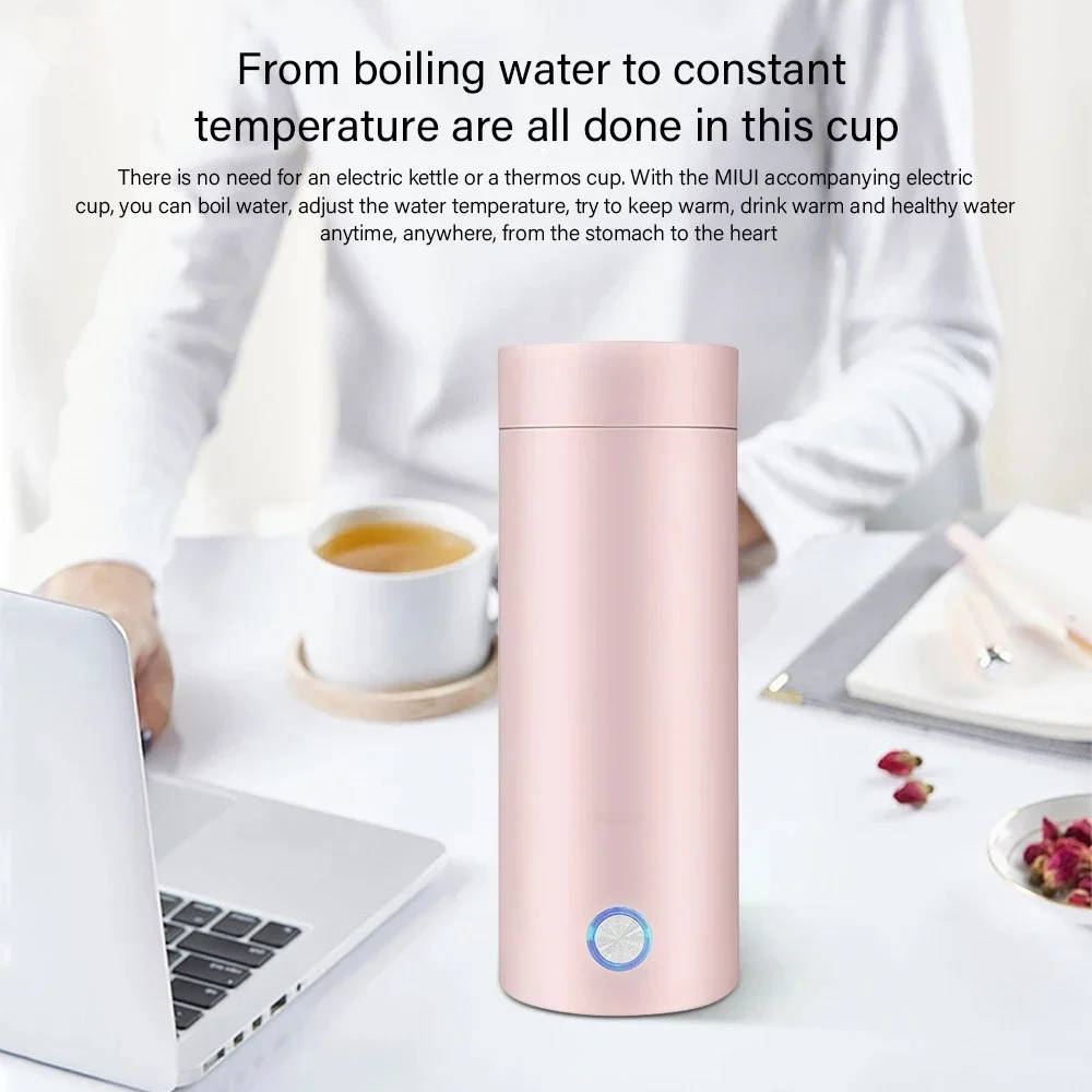 Multi-function Vacuum Thermos Coffee Cup Charging Boiler Mini Travel Portable Water Bottle Sport Kettle Electric Kettle