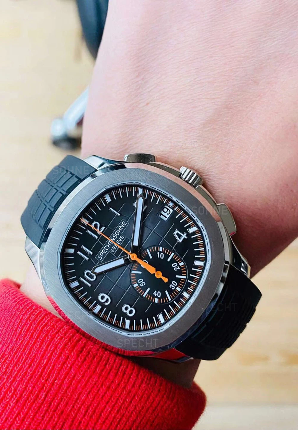 مثلج خارج ساعة رجالي ساعات العلامة التجارية الفاخرة كرونوغراف الساعات مضيئة الكوارتز الصلب المطاط حزام ساعة رياضية Relojes Hombre #1