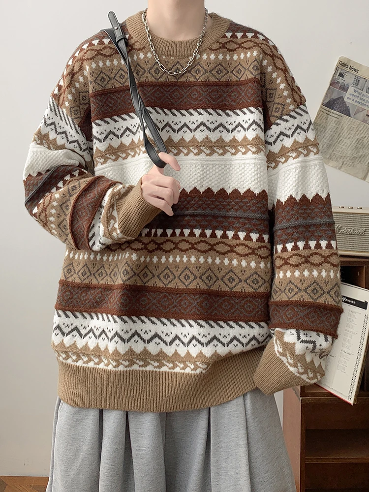 

Feilao Island Men's Knitted Sweater round Ne Winter High-End Fluffy Knitwear Lazy Sle Base Layer irt Soft Comfortable F...