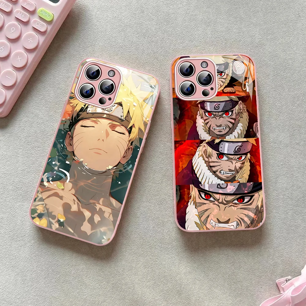 

Anime Cool-N-Narutos Phone Case Tempered Glass For Iphone 14 13 12 11 Pro Mini XS MAX 14Plus X XS XR Fundas