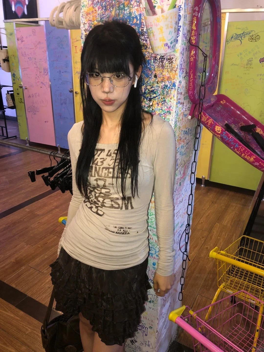 Готическая Harajuku винтажная футболка в стиле панк с эмо для девочек с длинными рукавами, сексуальные тонкие шикарные укороченные топы с принтом, гранж Y2K, эстетичная женская уличная одежда