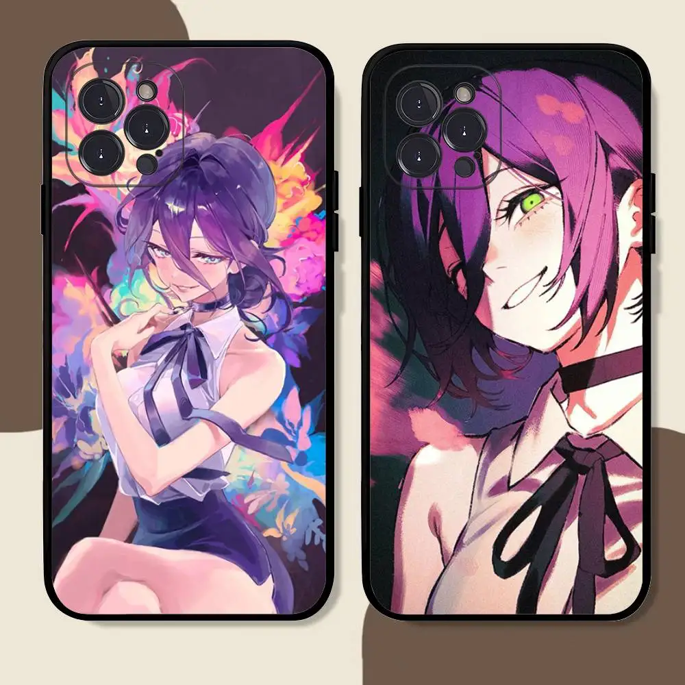 شعبية أنيمي C-Chainsaw M-Man R-Reze A-Arc جراب هاتف آيفون 16 15 14 13 12 11 17 برو ماكس البساطة عودة بولي TPU لينة