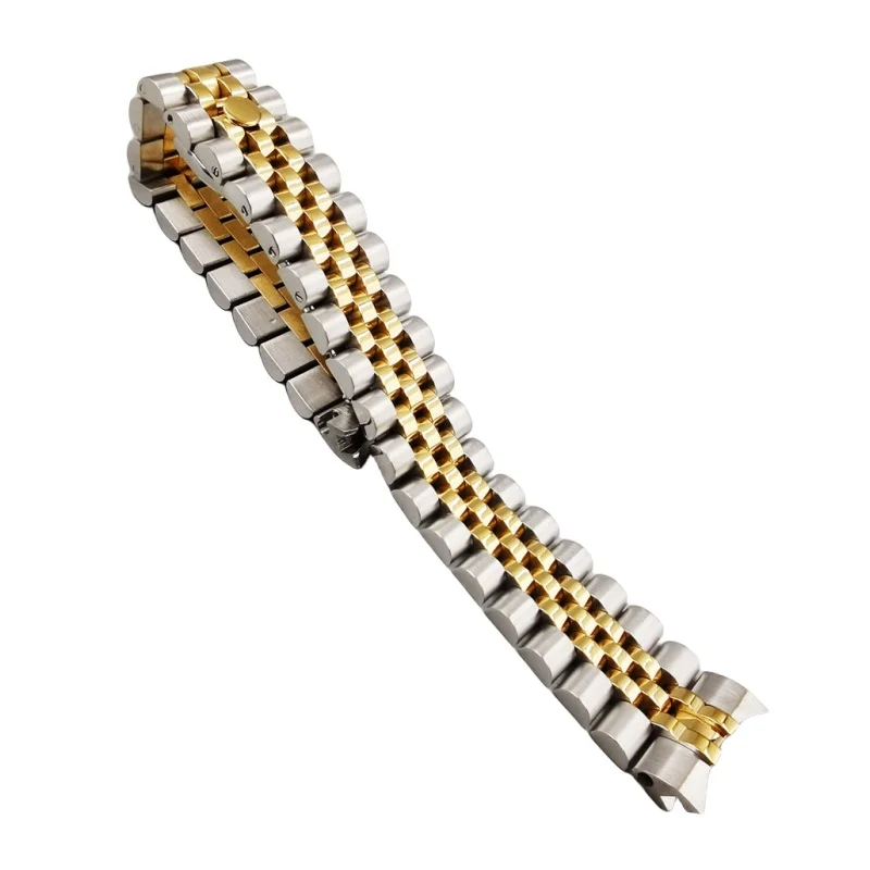 20mm Jubilee chiusura nascosta cinturino in acciaio inossidabile argento oro adatto per bracciale di ricambio RLX 116200 116233 116234