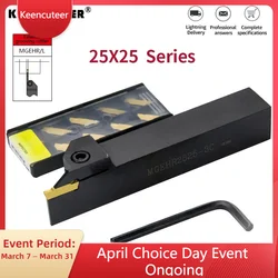 1PC MGEHR2525-1.5/2/2.5/3/4/5 Grooving Tool Holder MGMN Carbide Insert MGEHR Straight Shank External Turning Tool Lathe Bar