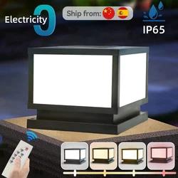 Solar Outdoor LED Light Timed Column Light Dimming Solar Lights With Memory Function LED Pillar Light for Garden Patio Sunlight