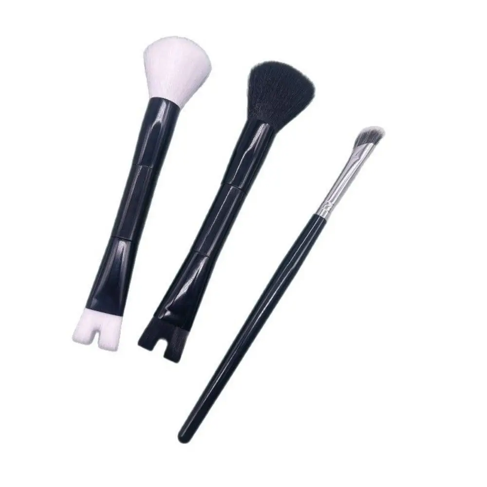 2 pçs cabeça dupla nariz contorno escova conjunto portátil 2-em-1 sombra em pó escova em forma de u nariz escultura escova de maquiagem ferramentas de beleza