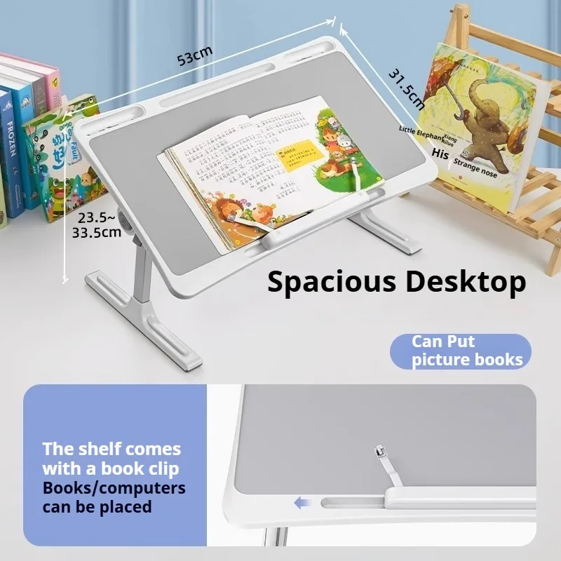 Eary Height & Angle Adjustable Laptop Stand for Bed Foldable Portable Book Tray Table for Couch Sofa Floor Desk for Adults Kids