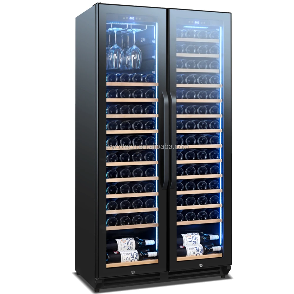 H1670*W860*D510mm Compressor Cellar Cooler Cabinet for Red White Champagne Sparkling Wine and Beverage Refrigerator