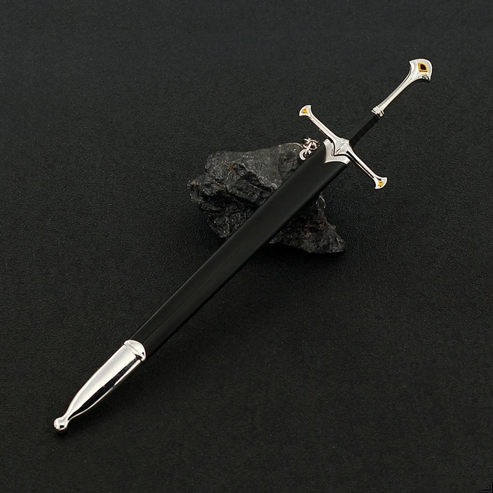22cm Movie Peripherals, The Lord of The Elendil Narsil Sword Rings Model, Zinc Alloy 1:6 Toy Ornaments, With Scabbard, Not Sharp view 5