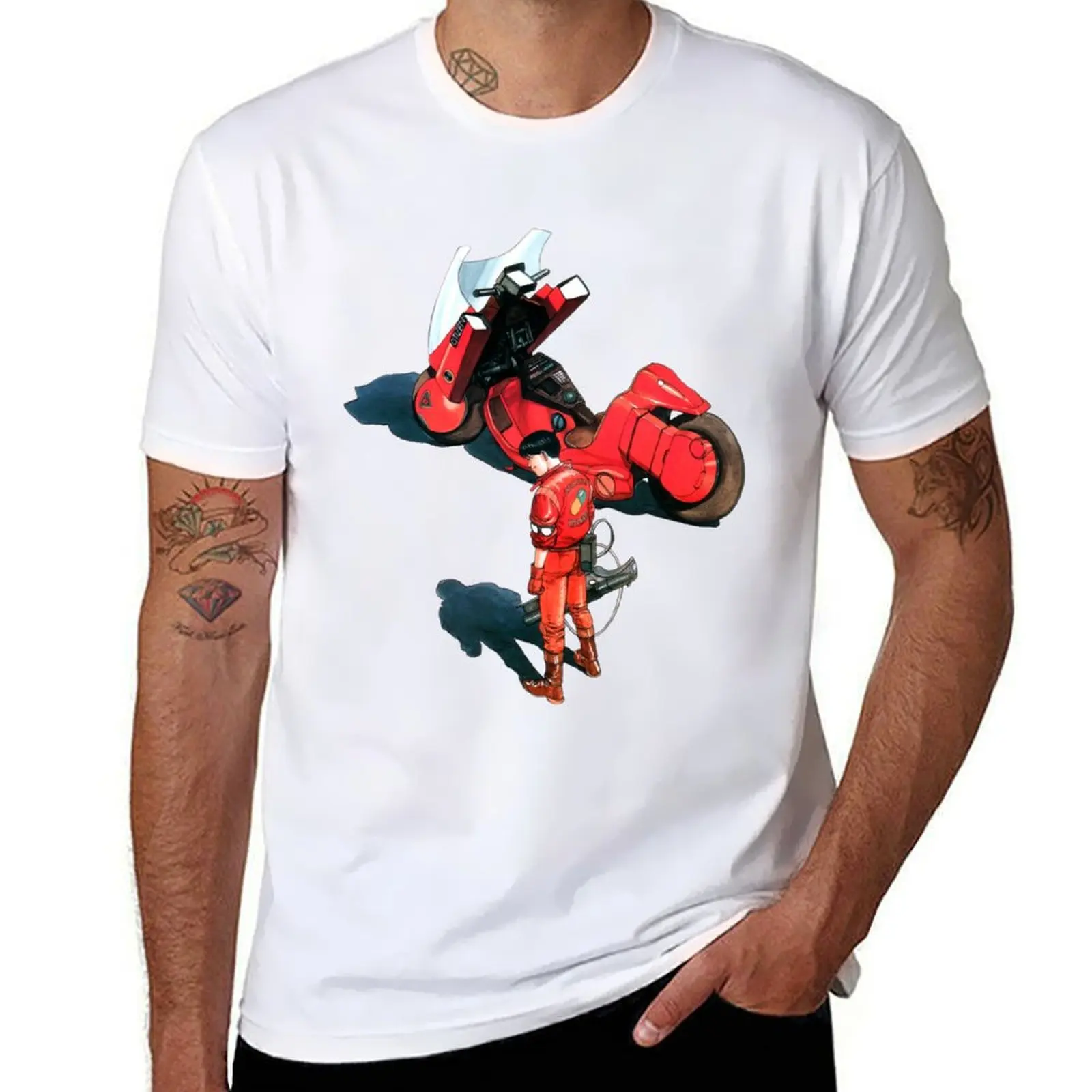 Kaneda from Akira manga and movie T-Shirt anime figures vintage mens designer t shirt