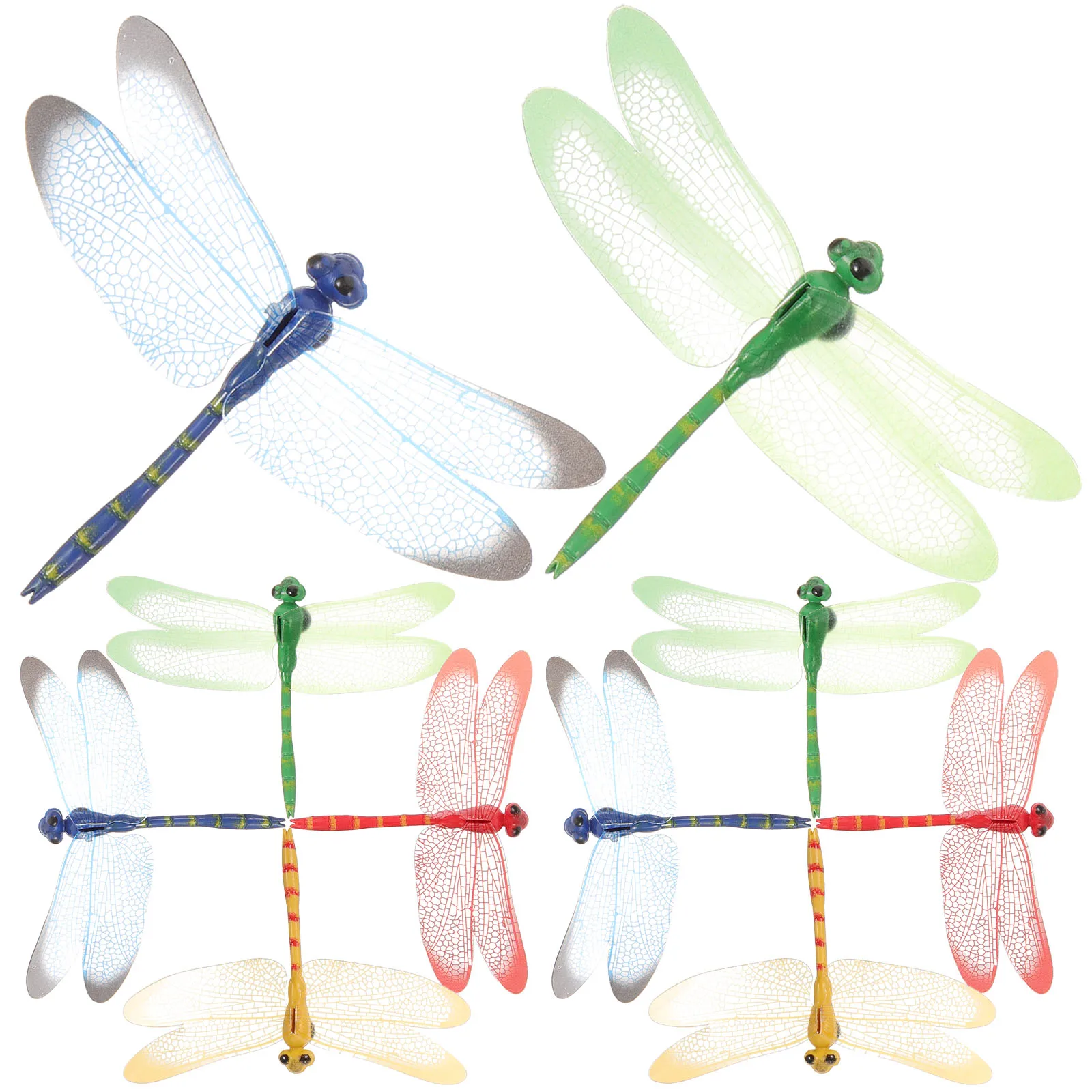 25 個模擬 3D トンボ装飾 PVC マグネット冷蔵庫ホワイトボード装飾冷蔵庫マグネットホームオフィスウォールステッカー