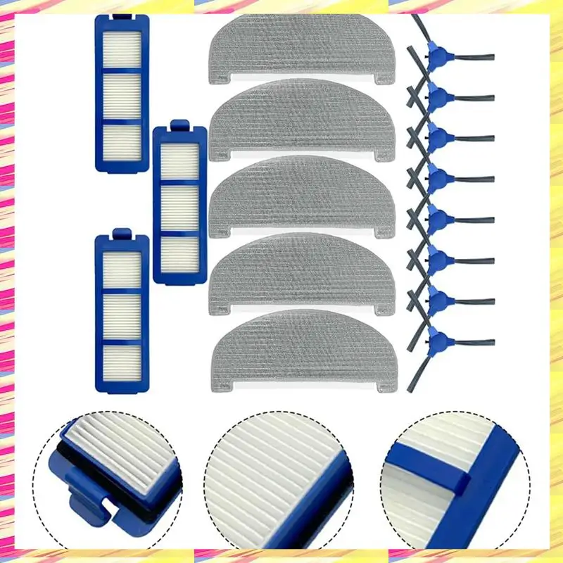 

ABJJ For Eufy Robovac G40/G40 Hybrid+ Robot Vacuum Cleaner Side Brush Hepa Filter Mop Cloth Replacement Accessories