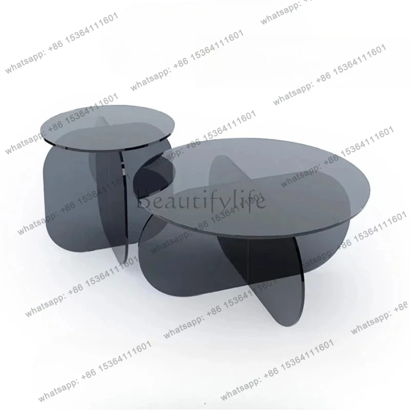 

LXNordic modern fashion designer minimalist art geometric color transparent acrylic edge table