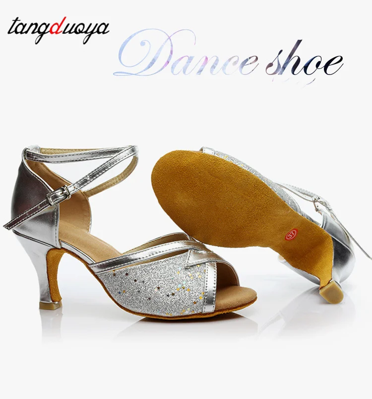 Women's Latin Dance Shoes Color Block Dance Shoes Women Dancing Shoes for Women Latin Salsa Ballroom Dance Shoes
