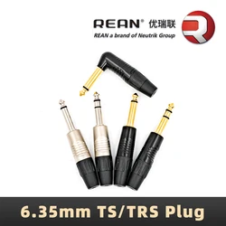 Neutrik's REAN 6.35mm Stereo TRS Audio Plug 6.35mm Mono TS Audio Cable Plug 1/4