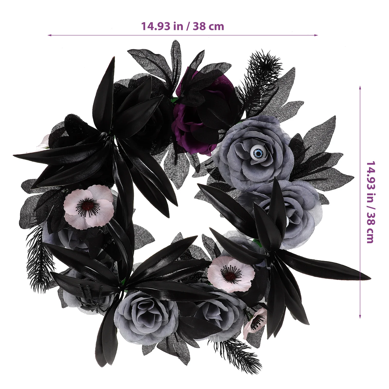 

Simulated Eyeball Wreath Wreaths Halloween Door Hanging Decorative Goth Polyester Scary for