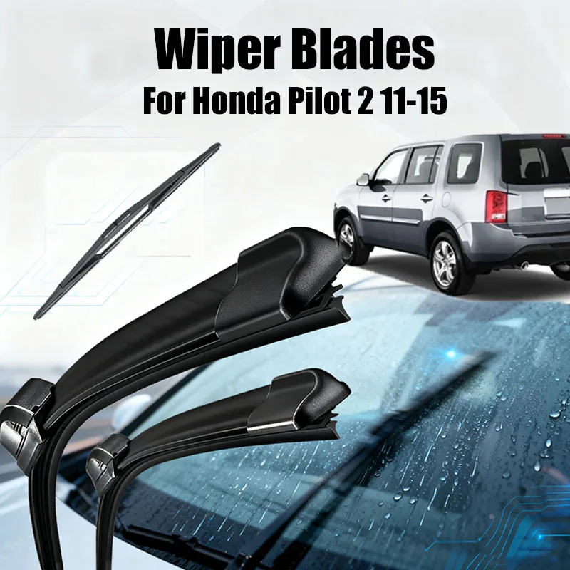 

Front Rear Windscreen Wiper Blades For Honda Pilot 2 2011 2012 2013 2014 2015 76730-SZA-A02 76620-SZA-A01 76630-SZA-A01