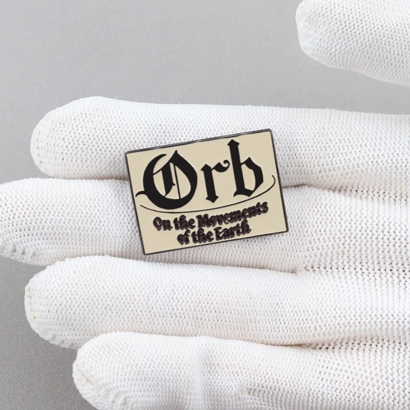 Retro Literary Hard Enamel Brooch Gothic Font Pin Metal Badge Book Inspired Lapel Badge for Gamers Hobby Collectors Gift