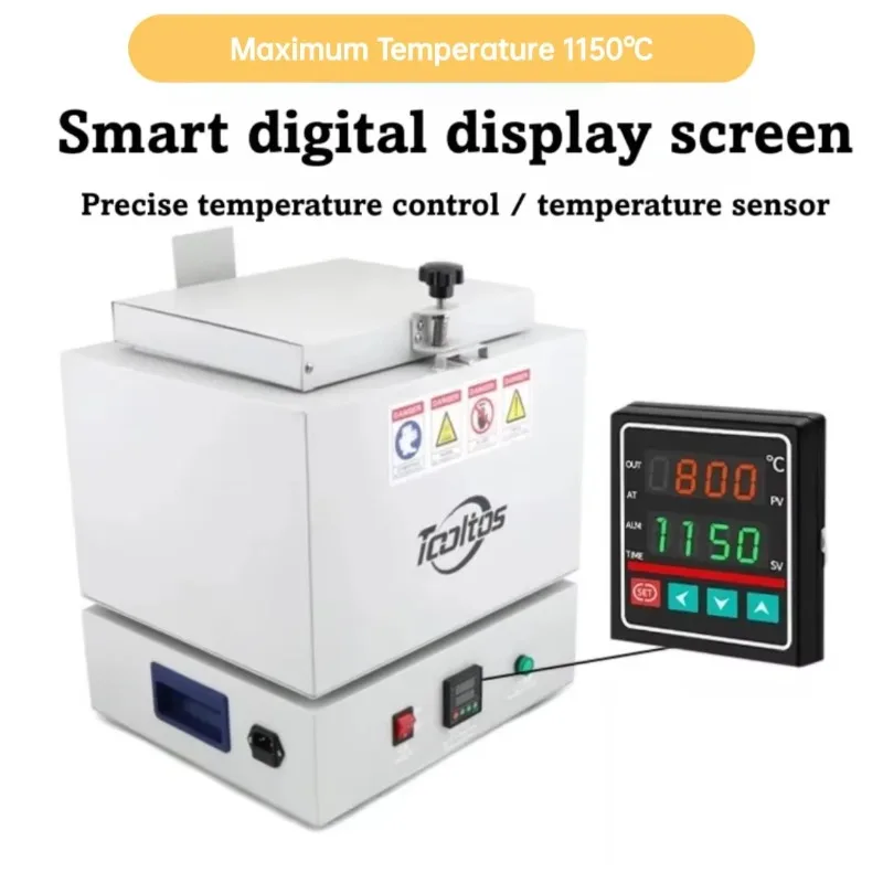 220V 1750W 1150 ℃ high temperature oven gypsum mold casting horizontal jewelry casting barbecue grill machine