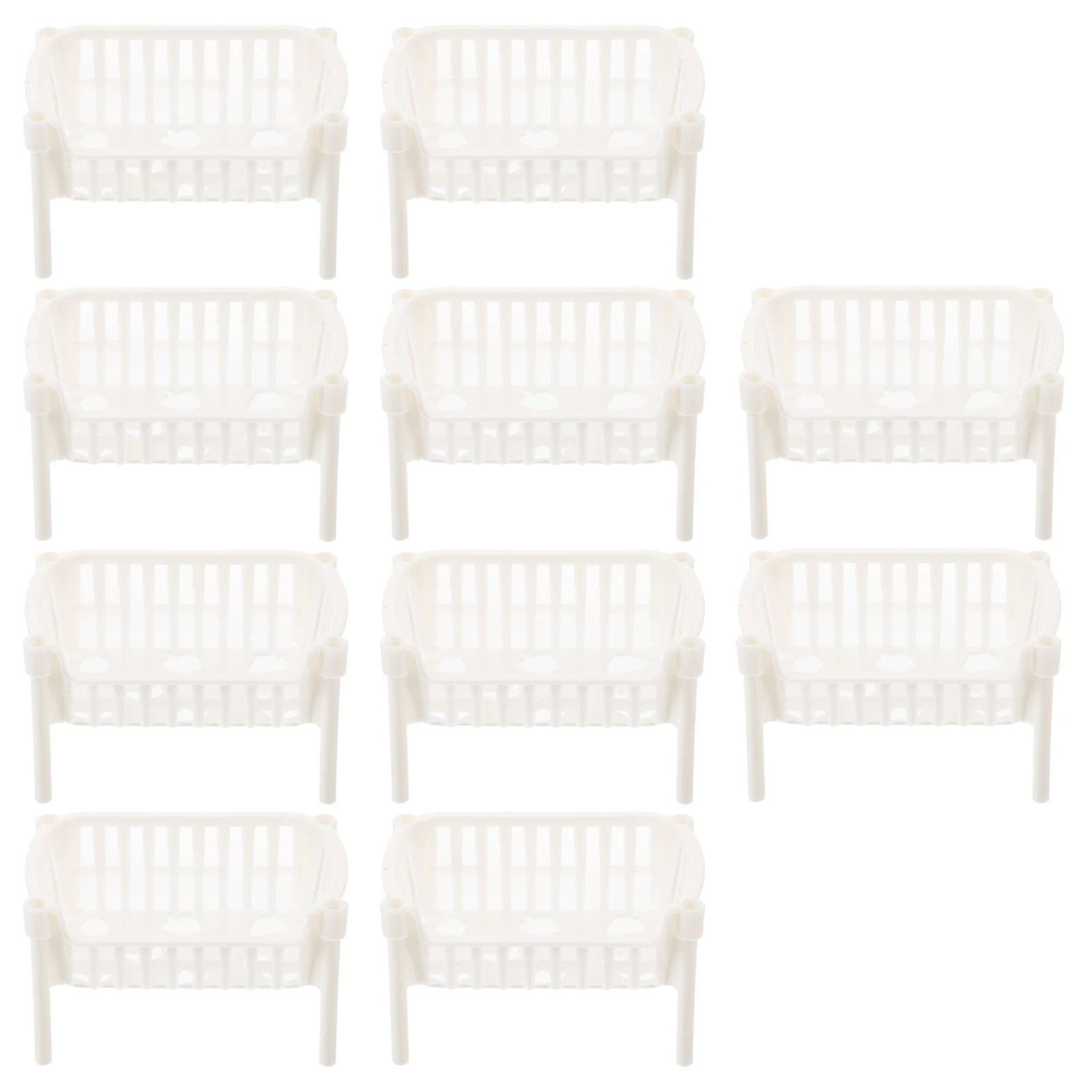 

10pcs Miniature Shelf Model, Mini Storage Rack For House Garden Living Room Decor, Mini House Accessory Display Stand