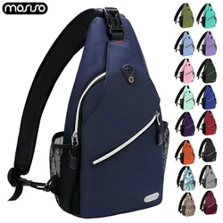 MOSISO-Mini mochila estilingue, bolsa de peito masculina, bolsa esportiva casual ao ar livre, ombro transversal, bolsa mensageiro para mulheres, moda