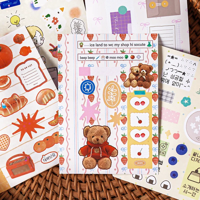 السيد ورقة لطيف الحيوان ملصق كتاب 30 ورقة/حزمة القط Windbell العشب M5 ملصقات ديكور المنزل هدايا الحيوانات الأليفة للأصدقاء