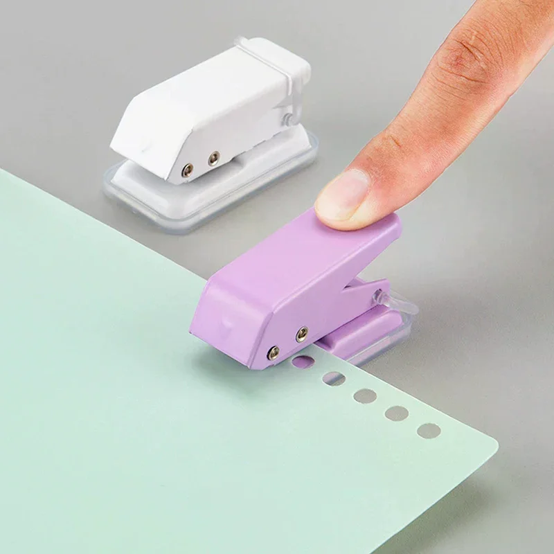 Mini Hole Punch 1 Hole Cute Paper Punch Portable Round Hole Puncher Paper Cutter Kawaii Office School Supplies Stationery Items