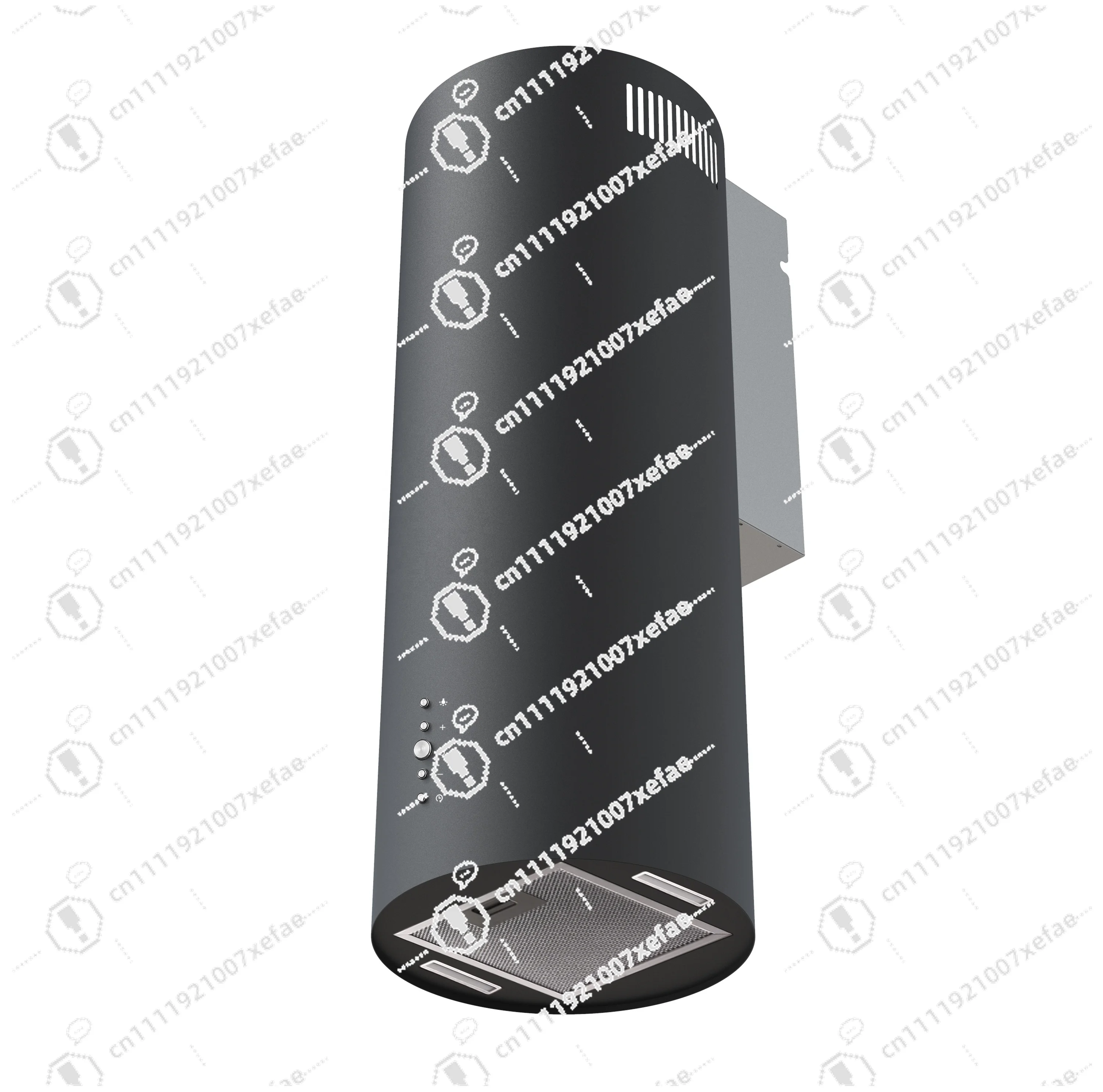 

Настенная вытяжка круглой формы, 35 см, тонкая, трубчатая.