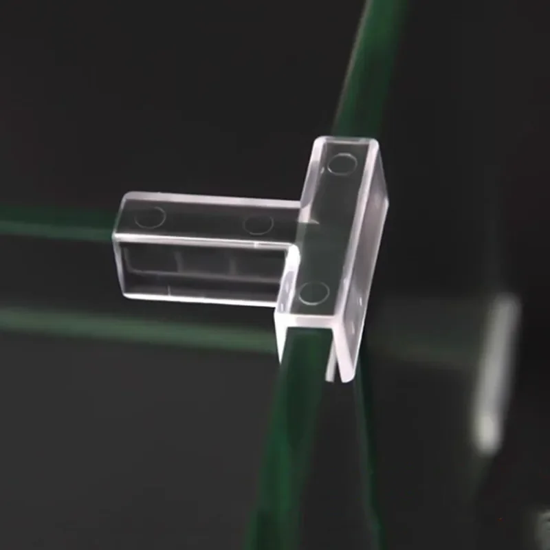 20pcs Acrylic Glass Clip Plastic Fixed Snap Transparent Fish Tank Corner Guard Slot Furniture Shelves Fixed Splicing Bracket