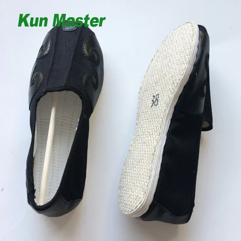 

Strong Cloth Soles Cotten Breathable Taoist Shoes Chinese Traditions Footwear Tai Chi Shoes Kung Fu Wushu Shoes Black 35-45