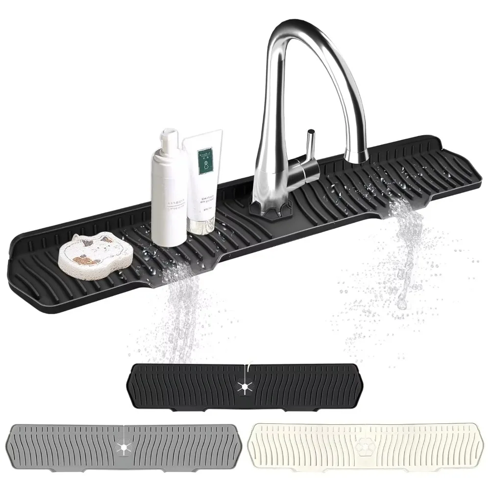 

Multifunction Foldable Kitchen Silicone Faucet Mat Anti-Splash Non-Slip Sink Faucet Mat Extended Faucet Drain Pad Washbasin