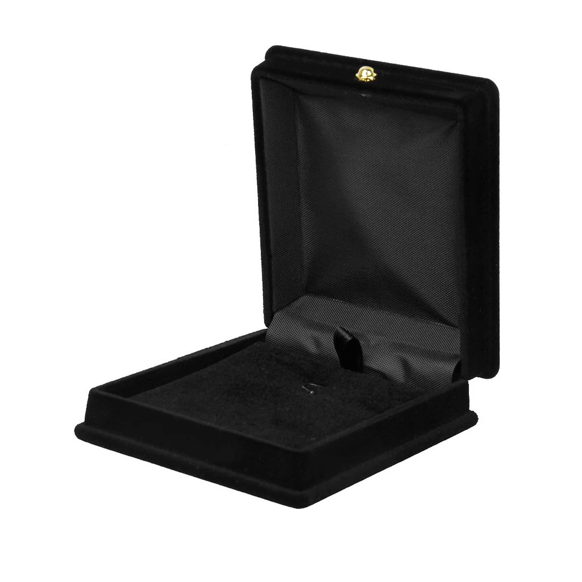 1 caja de almacenamiento de exhibición de Joyas de cadena de collar de terciopelo, estuche de regalo, organizador de soporte, negro