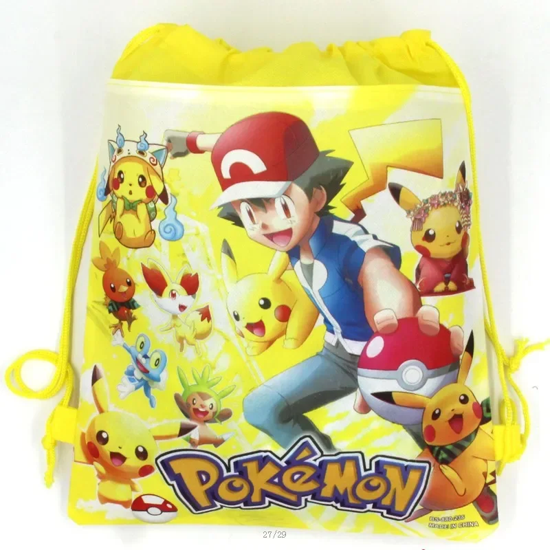 Pokemon Themed Cartoon Pikachu Birthday Party Children's Bag Balloon Decoration Paper Bag Cake Box Baby Shower