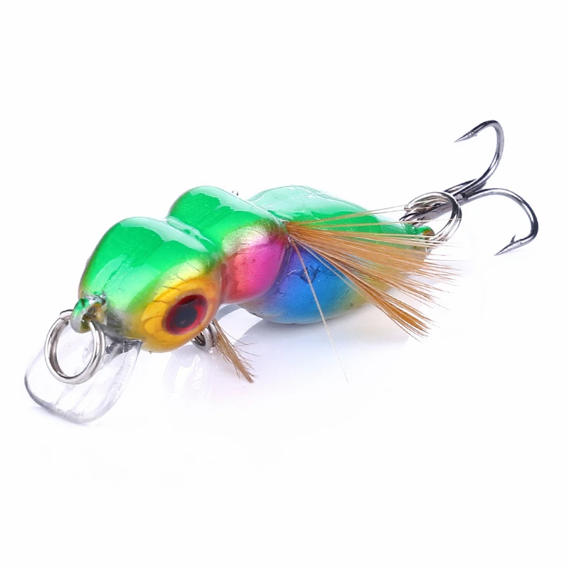 

1Pcs 4.5cm 3.5g Mini Bumble Bee Artificial Insect Bait Wobbler Fishing Tackle Feather Bee Fishing Lure Crankbait Freshwater Bait