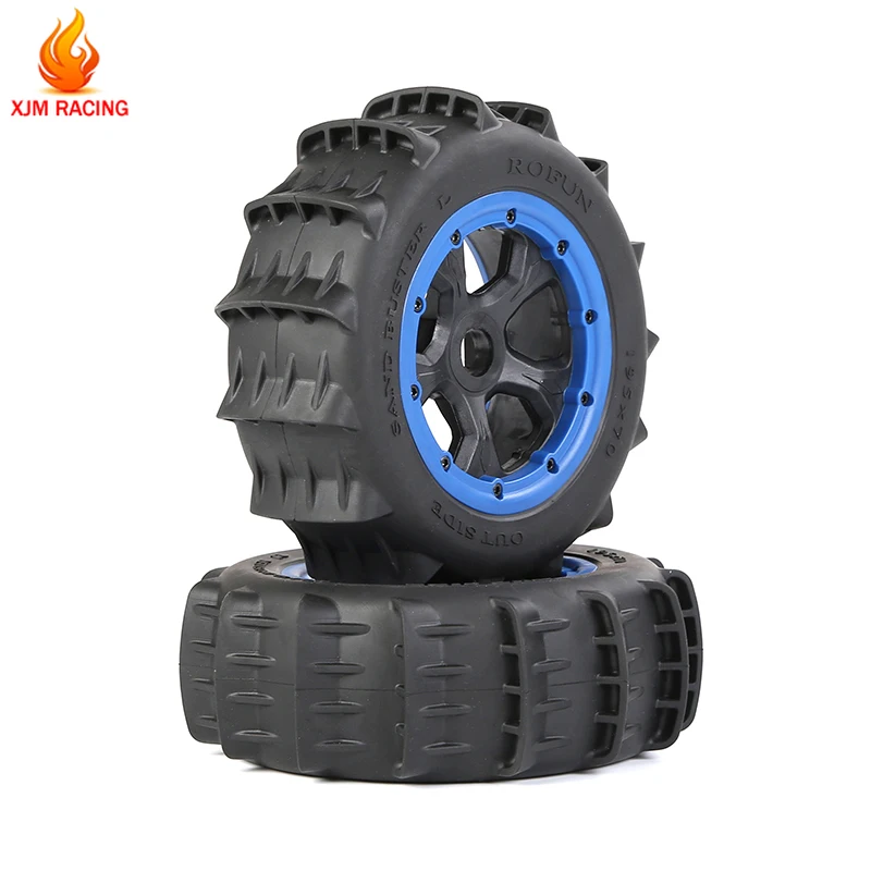 Cát Bánh Lốp Xe Lắp Ráp 2 Cái/bộ Cho 1/5 LOSI 5IVE-T ROFUN ROVAN LT SLT V5 BAJA 5S KINGMOTOR X2 xe Tải RC Xe Đua Đồ Chơi Phần