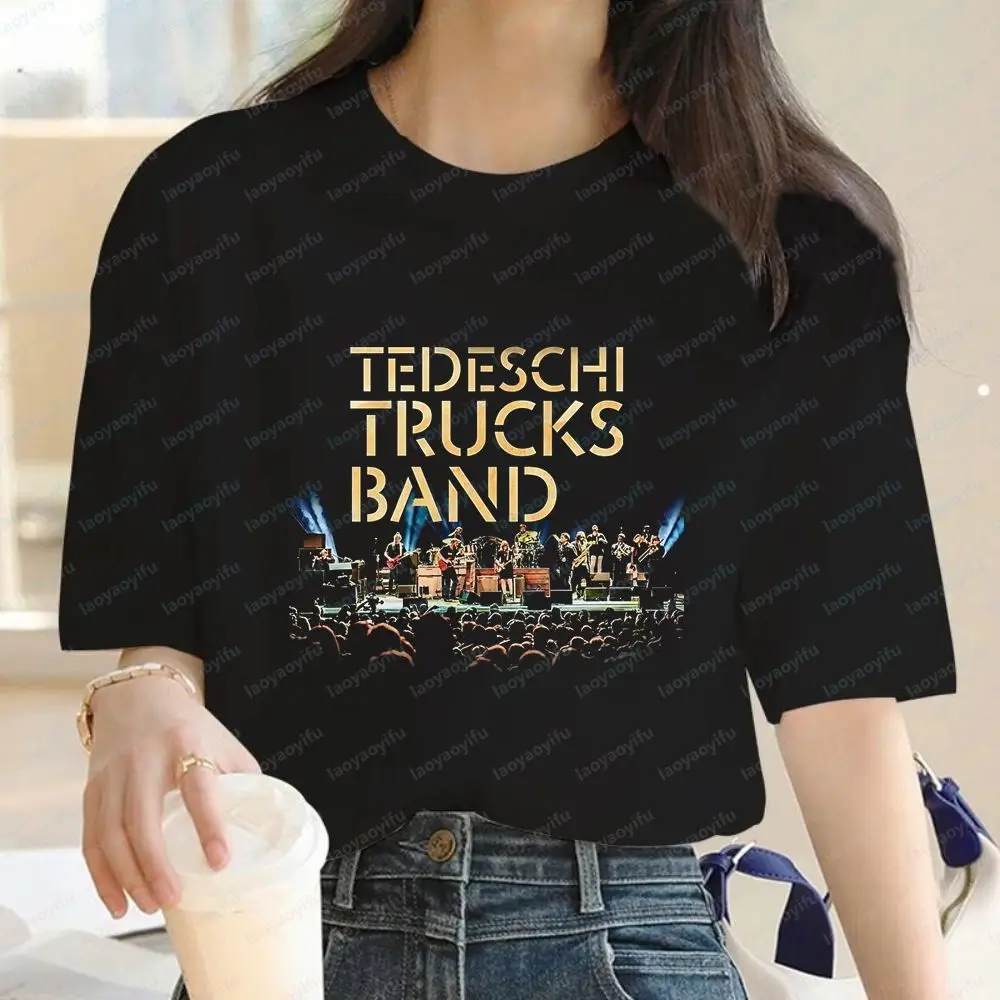 Tedeschi Trucks Band - Printed Long-Sleeved T-Shirt for Men and Women, Trendy Harajuku Style, Universal Pattern, Large Size