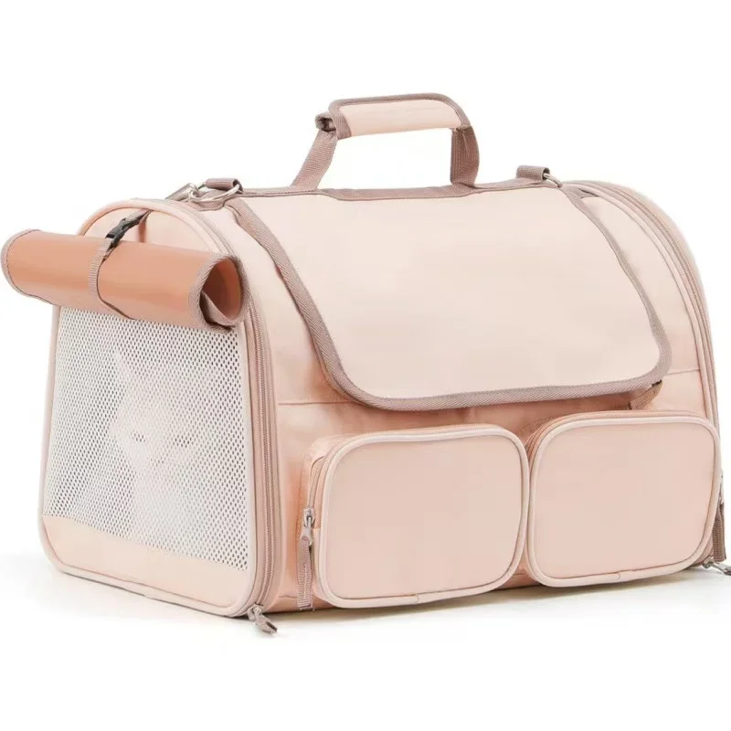 

New Design Cat Carrier Backpack 4 Mesh Window Travel Pet Soft-sided Carriers with Large Activity Space