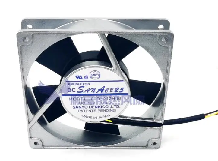 

Sanyo Denki 109D1212H401 DC 12V 0.45A 120x120x25mm 3-Wire Server Cooling Fan