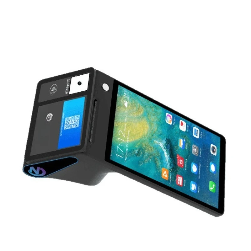 Mobile touch screen automatic order scanning code printing handheld intelligent end point machine
