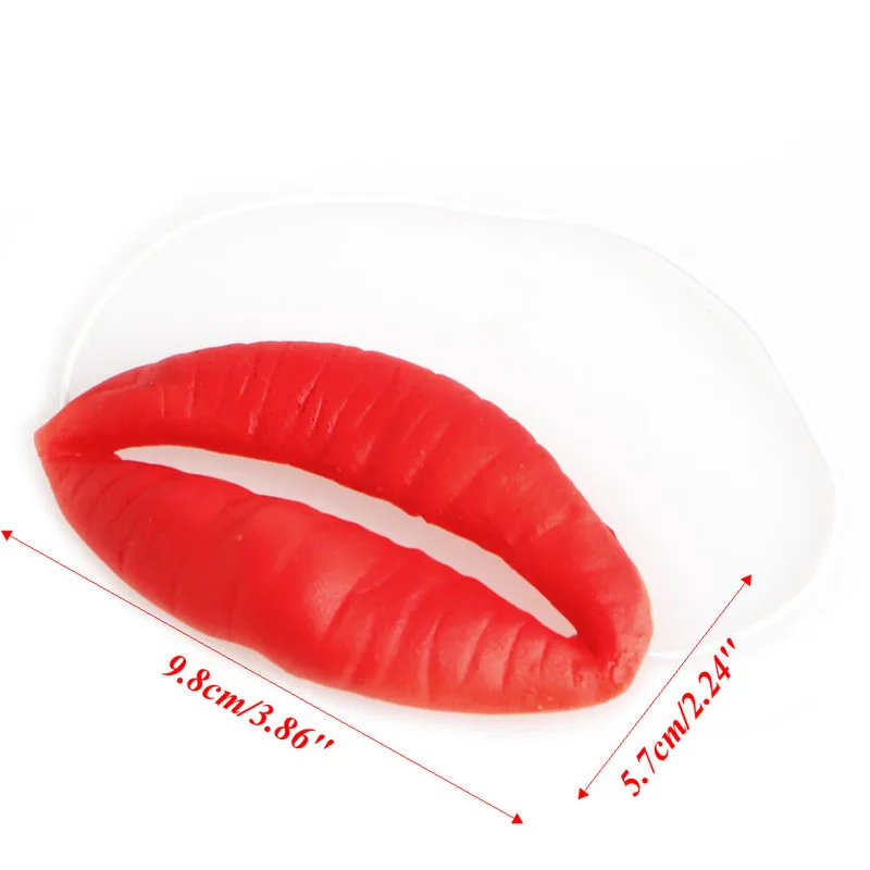 Props Jokes Sausage Red Lips Thick Halloween Funny Horror Latex Mask