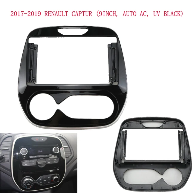 

9 INCH 2DIN Car Frame Fascia Adapter Canbus Box Decoder Android Radio Dash Fitting Panel Kit For Renault Captur Clio