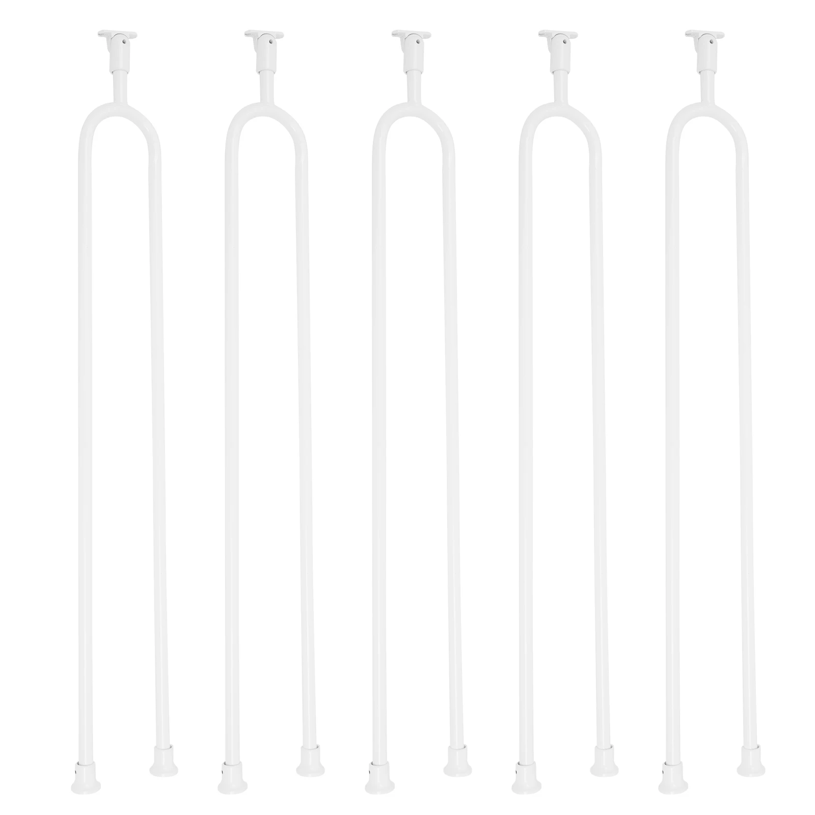 5 قطع من الدرابزينات الدرج على شكل حرف U مع دعامة علوية قابلة للتعديل، درابزين الدرج الحديدي 101 سم، درابزين الدرج الداخلي والخارجي #2