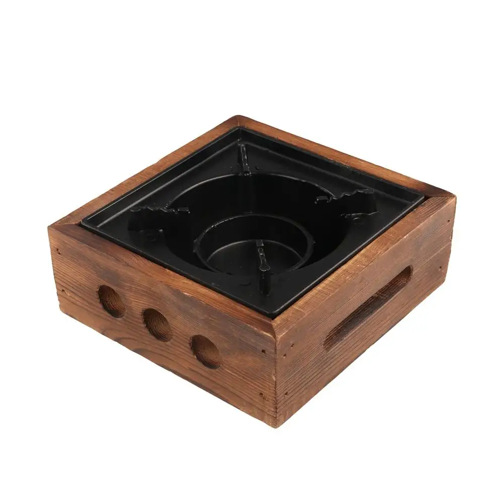 

Dry Stew Hot Pots Wooden Cooking Grills Stove Portable Multi-functional Barbecue Cooking Oven Square Solid Stoves Outdoor