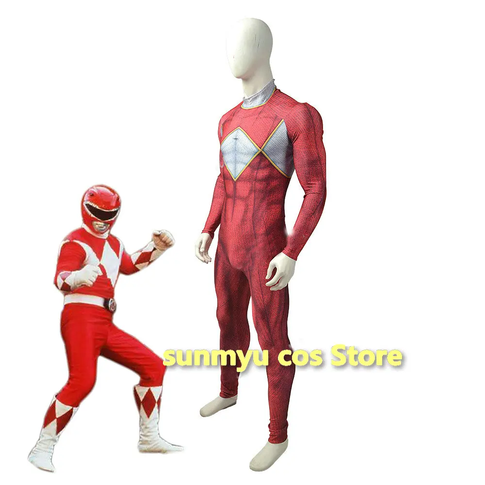 

Kyoryu Sentai Zyuranger Cosplay Costume Bodysuits 3D print CustomSize Mighty Morphin Rangers Bodysuit Dragon Ranger Cosplay